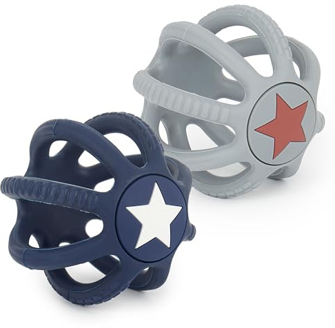 Bieco Set di 2 palline sensoriali bebe - Night Sky | palla sensoriale bebe | palla di presa bambino | giocattolo dentizione bambino | palla bebe dentition bebe giocattolo sensoriale bebe ball bebe