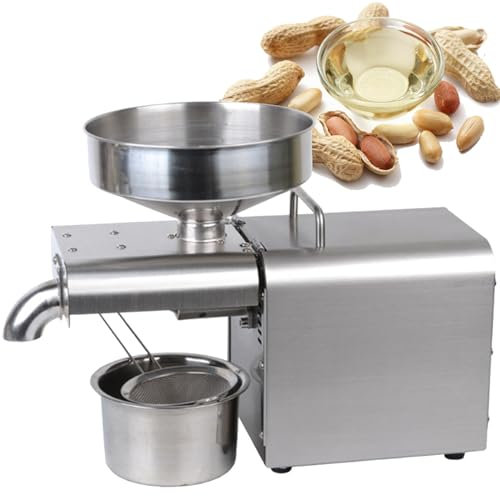 Electric Oil Press 1500W, Automatic Commercial Oil Expeller, Stainless Steel Oil Presser & Extractor Machine for Commercial Domestic Use