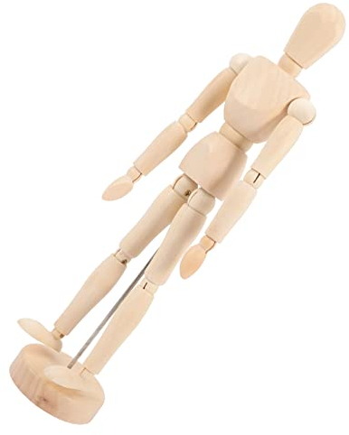 CORHAD Hölzernes Schaufensterpuppenmodell Beweglicher Hölzerner Mensch Für Künstler Hölzernes Gelenkmodell Zum Zeichnen Menschliche Figur Als Ornament Mit Ständer Für Heimdekoration