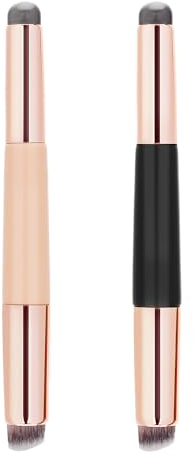 2 Pezzi Pennello per Labbra in Silicone e Pennello per Correttore, Set di Pennelli per Rossetto e Correttore a Doppia Testa per Rossetti Lucidalabbra Balsamo per Labbra Sfumatura per Unghie