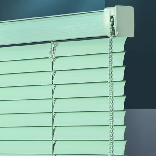 Sh000ad Aluminium Jalousie,Fensterjalousien,Grün,Zuhause Büro 25 mm Lamellenrollo,Verdunkelungsrollos,Horizontale Jalousette,Wasserdicht,Lichtanpassung,Anpassbar,Breite x Höhe (65cm x 200cm)