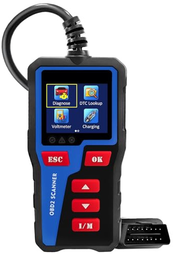 OBD2-Scanner-Diagnosetool – Leistungsstarker Motorfehlercodeleser mit Batteriestandsanzeige, Voltmeter, Standbild und Test des Anlassersystems – Unterstützt Fahrzeuge seit 1996 (USA, EU, Asien)