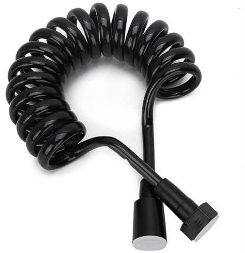 Bidet Shower Hose, 2M Flexible and Retractable Spring Hose with Brass Ends, Universal Extension Hose for Toilet Spray Gun and Shower Head