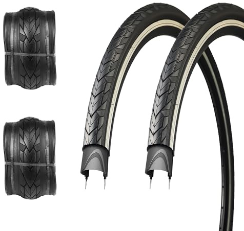 GRELiving 1/2 Pack 700 x 35c pneumatici per bici da corsa con protezione contro le forature da 3 mm, 37-622, rivestimento per bici da strada, bici ibrida (confezione da 2 700 x 35 c)