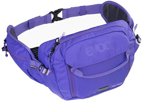 EVOC HIP Pack 3 Hüfttasche, Bauchtasche (komfortable Gürteltasche mit Trinkblasenfach, AIR Flow Contact System, Volumen: 3 l)