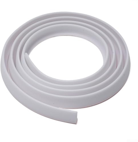 Jotekonoby Silikon-Wasserrückhaltestreifen, flexible Dichtung für Duschschwelle, Trocken- und Nass-Trennung, wasserdichte Barriere, verschiedene Längen und Farben (weiß, 300 cm)