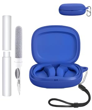 Silikon Hülle für JBL Endurance Zone kabellose Open-Ear Sport-Kopfhörer – Stoßfest,toergy Wasserdicht, Weich & Langlebig, mit Lanyard, Schlüsselanhänger & Reinigungstool, Blau