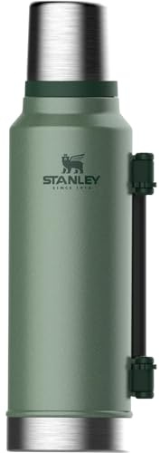 Stanley Classic Legendary Thermal Flask 1.4L - Keeps Hot Or Cold for 40 Hours - BPA-Free Insulated Bottle - Stainless Steel Coffee Flask - Leakproof - Dishwasher Safe - Hammertone Green