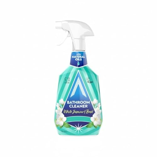 UHR Bathroom Cleaner, Delightful White Jasmine And Basil Fragrance, Long Lasting Shine, Removes Soap Scum, Water Marks And Lime Scale, 750ml
