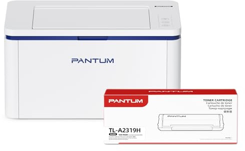 PANTUM BP2309W Imprimante Laser WiFi Noir et Blanc, Impression Manuelle Recto-Verso, 20 Pages/Minute, WiFi USB, Airprint Mopria APP, Fonction Unique A4, avec Toner TL-A2319H (1500 Pages)