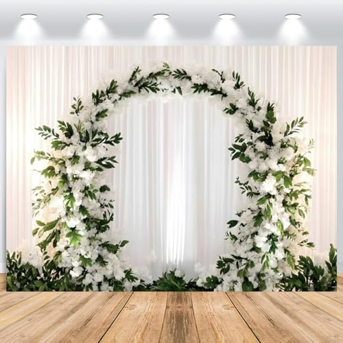 ASDCXZ Telón de Fondo de Boda 3x2.5m, Arco Lris Globo Flores Princesa Tema Fotografía Fondo para Ducha Nupcial Cumpleaños Bienvenida al Bebé Aniversario Fiesta Decoración Banners Foto Accesorios
