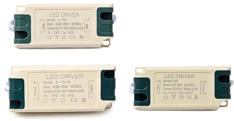 Trasformatore per LED, 10 pz 300mA LV Driver LED a corrente costante AC85-265V Spina maschio Faretto 3W 4-7W 24-36W(3w External)