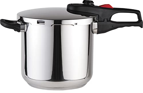 Magefesa Practika Plus - Olla Express Rápida 7.5L, Acero Inoxidable 18/10, Sensor de Presión, Inducción, Ahorro Energético, Cocina Sana, Cierre Fácil