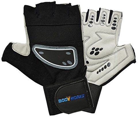 Bodyworks Fitnesshandschuhe (S) - Best Super-Grip - Top Trainingshandschuhe mit Bandage