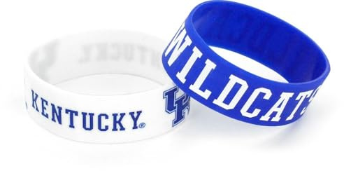 NCAA Kentucky Wildcats Wide Silicone Bracelet, 2-Pack