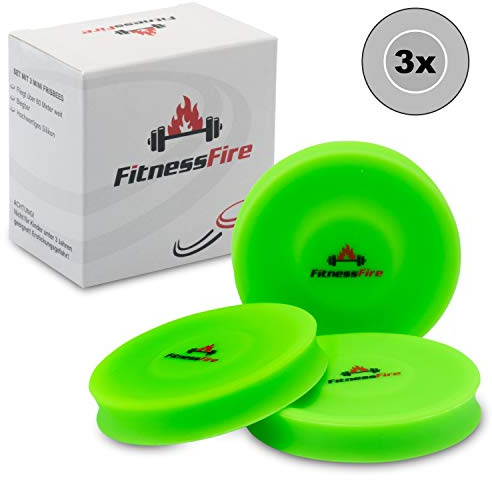 Set di 3 mini frisbee - Il piccolo disco frisbee vola per oltre 60 metri - Il nuovo sport di tendenza - Alternativa al solito frisbee (verde)