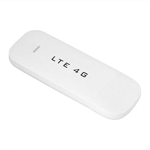 USB LTE 4G Stick Modem, Wireless USB Network Adapter with WiFi Hotspot, Hotspot WiFi Router Support TF Card (32G) / SIM, White(without Wifi function)