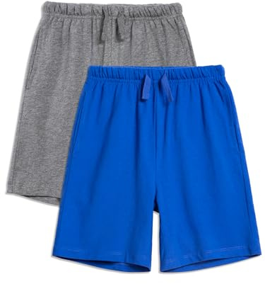 YoungSoul Kids Jersey Shorts Set of 2 Boys Girls Summer Casual Jogger Shorts