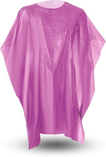 MUNTRADE Mantello Monouso Parrucchiere in Polietilene Impermeabile 84 x 110 cm | per Barbiere Professionale, per Tinture Taglio Capelli