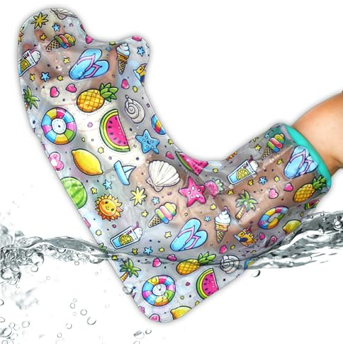 DOJA Barcelona | Protection Platre Bras Enfant | 392x535mm | Protege Platre Bras Enfant Etanche PVC Fermeture Silicone | Protege Impermeable Enfant Ou Adolescent | Pansement Waterproof Bandage Medical