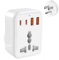 UK to US Plug Adaptor, USA Travel Adapter with 2 USB-C & 2 USB-A Ports & 1 Universal AC Outlet International to American Canada Plug Adapter UK to USA for Thailand Mexico Dominican Republic (Type B)