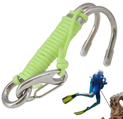 Double Reef Hook - Reef -Drift -Haken, Zuverlässiges Tauchwerkzeug | Tauchhaken Aus Edelstahl Mit Seil, o Ring-Design Zuverlässiges Sicherheitsseil, Bausicherheitsausrüstung Für Unterwasserfotografie