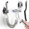 THE MARKET PRIME Ducha Higiénica para WC con Grifo Bidet Antifugas en Acero Inox, Válvula Doble Salida, Manguera Extensible para Inodoro, Soporte Autoadhesivo sin Taladros, Cepillo Limpieza Profunda