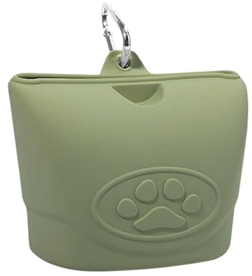 Godis-väska för hundträning – handsfree-väska för hundgodis, robust, godsväska bärbar i midjan | Justerbar bälteklämma, lättåtkomlig dispenser, hundtränartillbehör, Ljusgrön, se beskrivning, Se