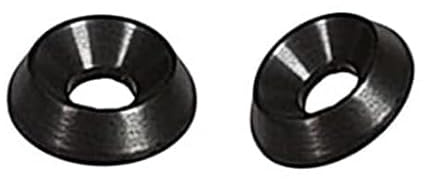 Rosetten Vollmetall für Senkkopfschrauben M3 M4 M5 M6 M8 Edelstahl Schwarz (10, M 4)