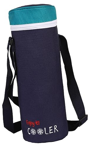 Pegciuho Sac Isotherme pour Bouteille d'eau avec Sangle Réglable, Housse étanche pour Bouteille, étui pour Camping, Extérieur, Couvercle Bleu