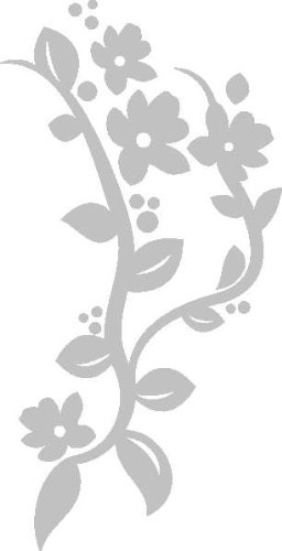 PEMA Indigos UG Sticker mural D419 Motif belles orchidées Argenté 160 x 81 cm