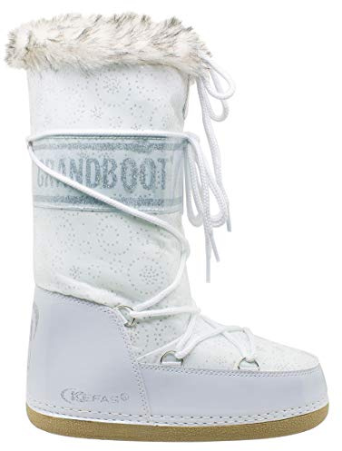 Kefas - Husky Glitter - Apres Ski Femme Blanc 38-40 EU