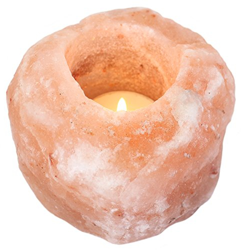 Jones Home and Gift Salt Lamp Tealight Holder, Stone, Multi-Color, 9 x 9 x 9 cm – Box Pack