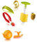 Tomorrow's Kitchen 48892606 - Juego de frutas y melón, cortador de fresas, pelador de cítricos y cortador de piña, multicolor