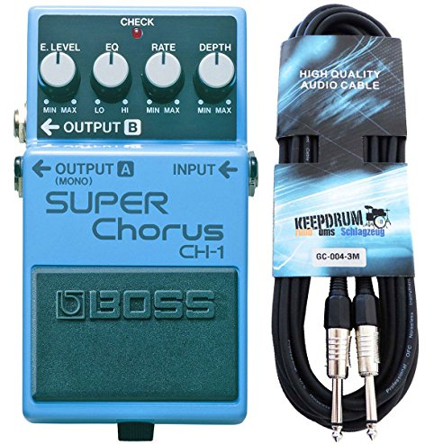 Boss CH-1 Super Chorus Stereo + keepdrum Gitarrenkabel 3m