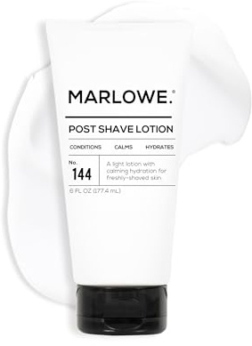 MARLOWE. No. 144 Post Shave Lotion 6 oz, Conditioning Aftershave with Green Tea, Deep Sea Algae, Willow Bark & Passion Flower Extract, Hydrates, Calms & Nourishes Skin, Aloe Citron Scent