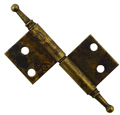 Scharnier mit Zierkopf rechts Messing 85 x 50 - Qualität aus Europa seit 1998
