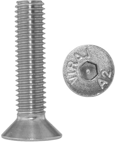 D´s Items | Senkschrauben - M6x40 - DIN 7991 - Edelstahl A2 - [2 Stück] - | Senkkopfschrauben mit Innensechskant (ISK) u. Vollgewinde V2A