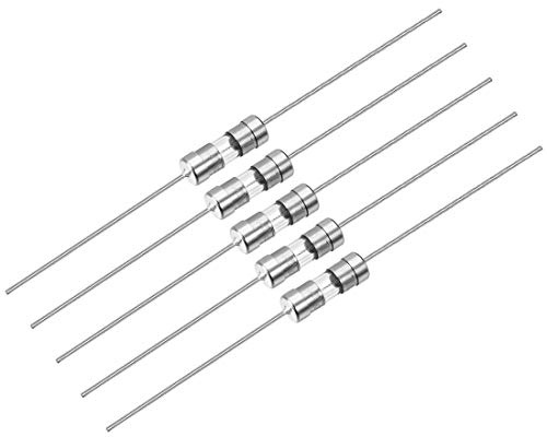 sourcing map Träge Sicherung Zeitverzögerung axial Blei Glas Sicherungen 3,6 mm x 10 mm 250 V T3.15 A 5 Stück