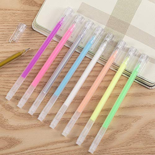 Gelschreiber, 0,7 mm, 9 Farben wählbar, für Erwachsene, Malbücher, Zeichnen, Schule, Büro, Schreibwaren silber