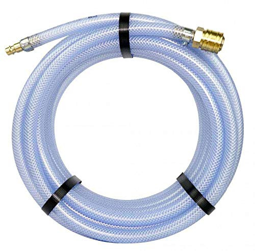 PLASTFLEX TX (SET) Innen ø 13mm (1/2 Zoll), Länge 50m - Druckluftschlauch mit Druckluftkupplung & Stecknippel, 7.2 Kupplung, Kompressorschlauch, flexibel, transparent