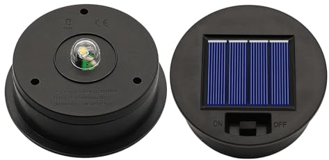 YJFWAL 2 Solarleuchten Ersatz Top mit LED Leuchtmitteln,8 cm Solarpanel Laterne Deckel Leuchten Ersatzoberteil Glühbirne Ersatzteil für Outdoor Hängelaternen DIY für LED Solarleuchten Garten Decor