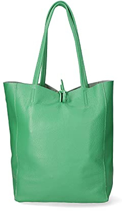 Chicca Borse Borsa a Mano Shopper da donna in pelle made in Italy - 40x36x11 cm