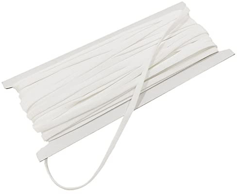 20 Metros/Cinta Elástica Para Mascarilla, Goma para Coser Mascarillas Ropa y Manualidades, Elástico para Costura (4mm x 20M, Blanco)