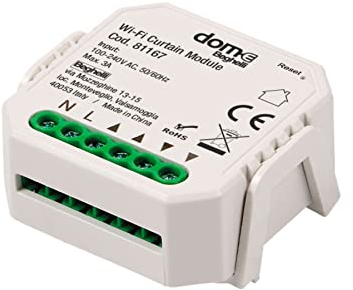 Beghelli - Dom-e Interruttore Tapparelle WiFi, Controllo da Smartphone, Alexa e Google Assistant, App Dom-E, Bianco