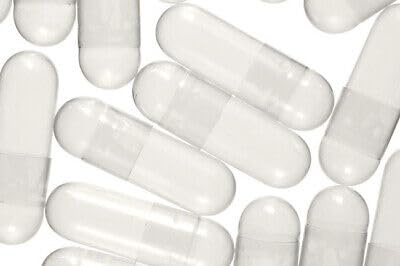 GelatincapsUK 1000 Size 00 Clear Empty Gelatin Capsules Gelatine Hard Pill Cases Self Fill