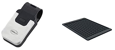 RÖSLE Universal BBQ LED-Griffleuchte & Ablagematte Silikon, Hochwertige Silikonmatte zum Schutz von Ablageflächen, temperaturbeständig bis 220°C, spülmaschinengeeignet, schwarz