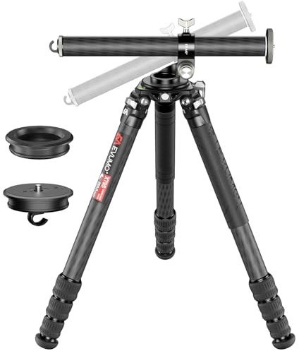 EVUMO Trépied professionnel en fibre de carbone avec colonne centrale horizontale - 81,9 - Pour appareil photo reflex numérique Canon, Nikon, Sony, caméscope vidéo, tube en fibre de carbone 10