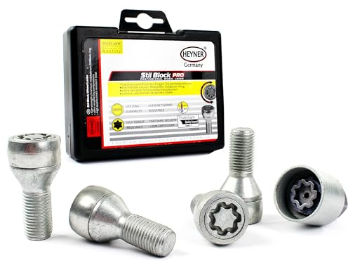 Fits MG ZS 2017 - onwards Heyner Germany Locking Wheel Nuts Set 4 Car Security Locks Anti-theft (2017-2022 (522/5))