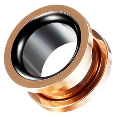 Taffstyle Flesh Tunnel Ohr Ear Plug Ohrpiercing zweifarbig und Schraubverschluss